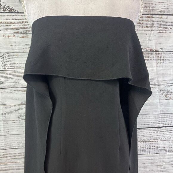 Trina Turk Los Angels Little Black Cape Dress size 2 Wedding Cocktail Evening - Picture 8 of 16